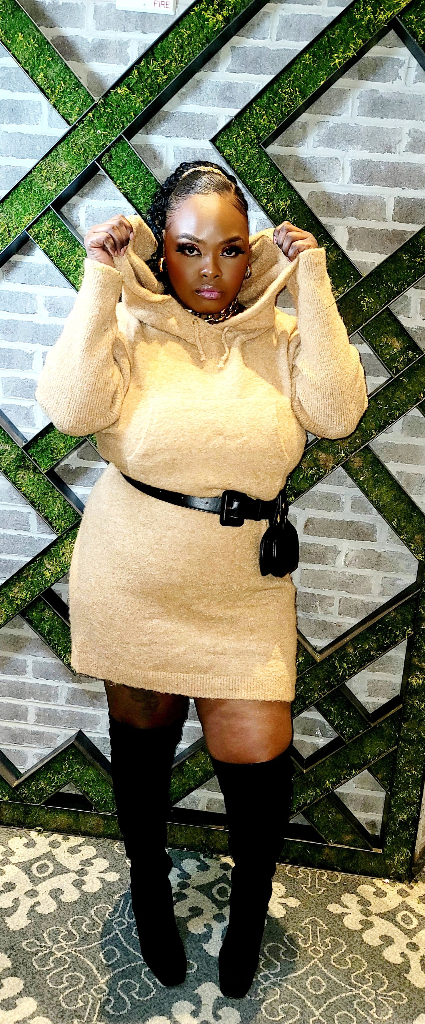 Camel Caramel Sweater Dress