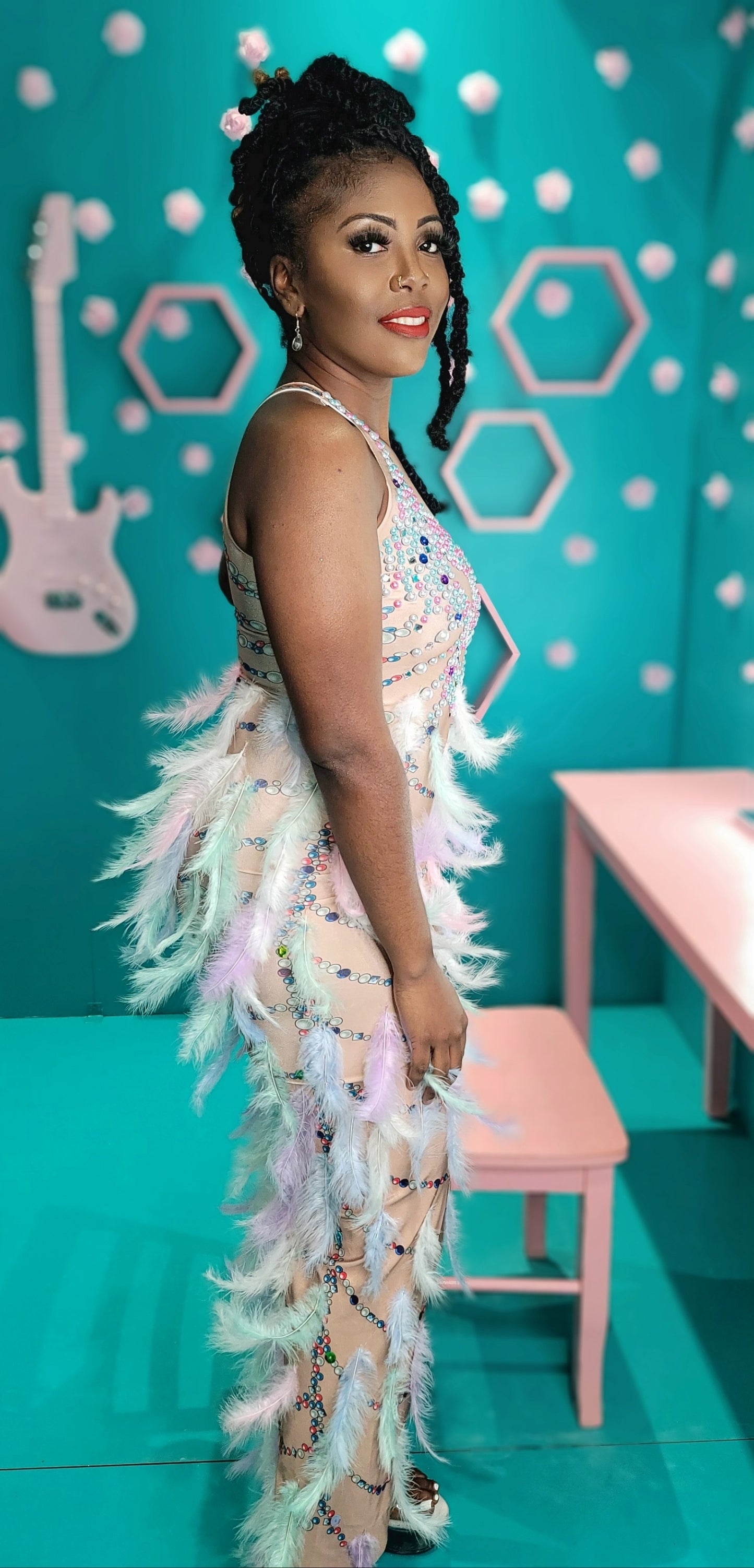It's the Cotton Candy Feathers for Me dress