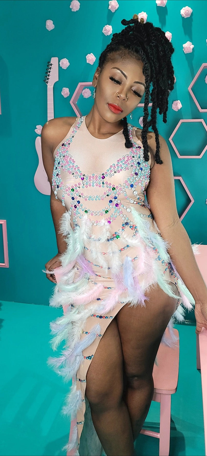 It's the Cotton Candy Feathers for Me dress