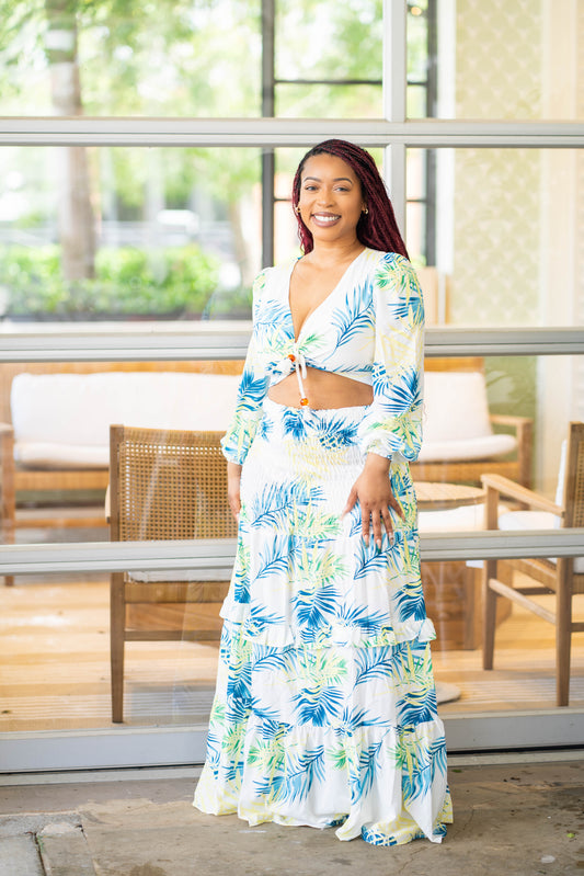 Island Vibes  2pc Skirt Set