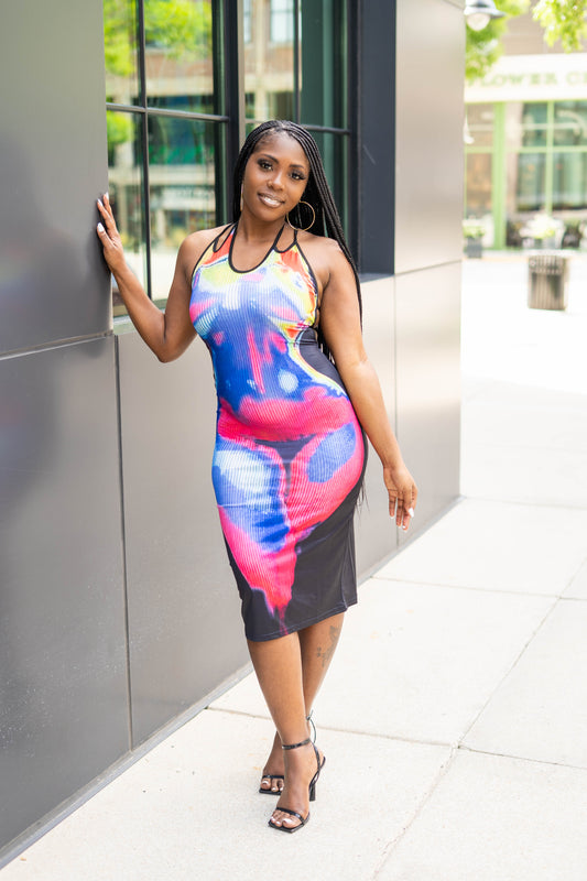 Mystical Misty Vibrant Dress