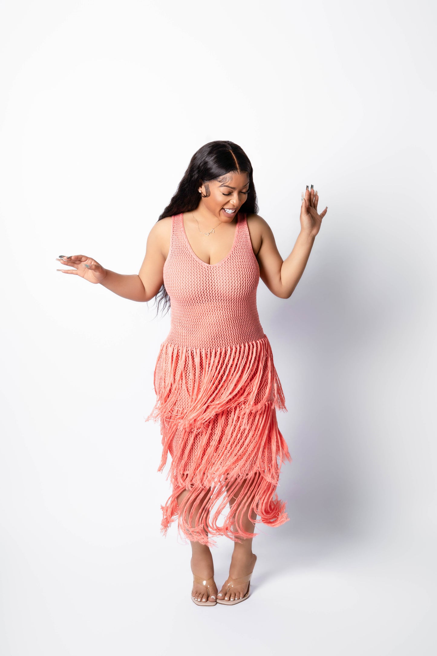 Ocean Front Fringe Maxi Dress