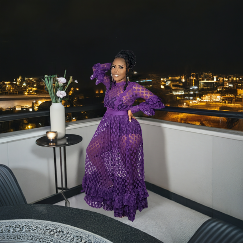 Purple Hazes Lace Dress