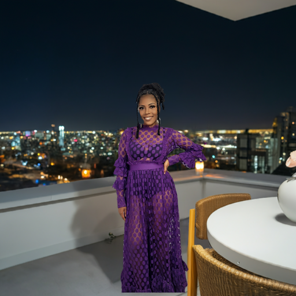 Purple Hazes Lace Dress