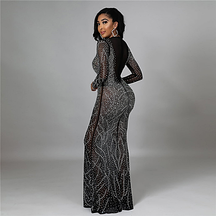 Out to the ball gown rhinestone evening dress