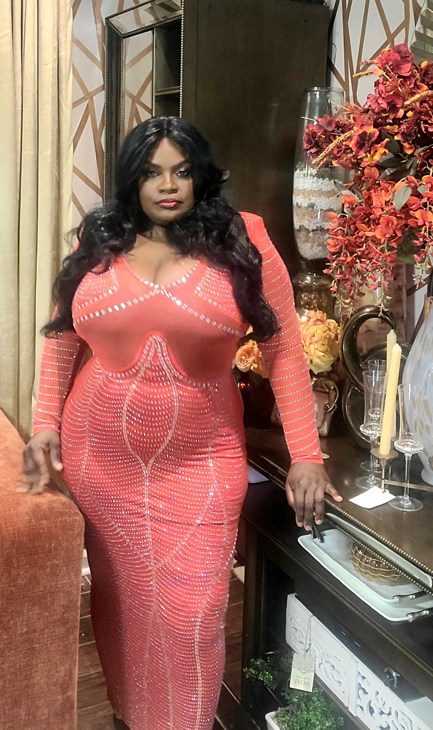 ROMANCE ME RHINESTONE DRESS
