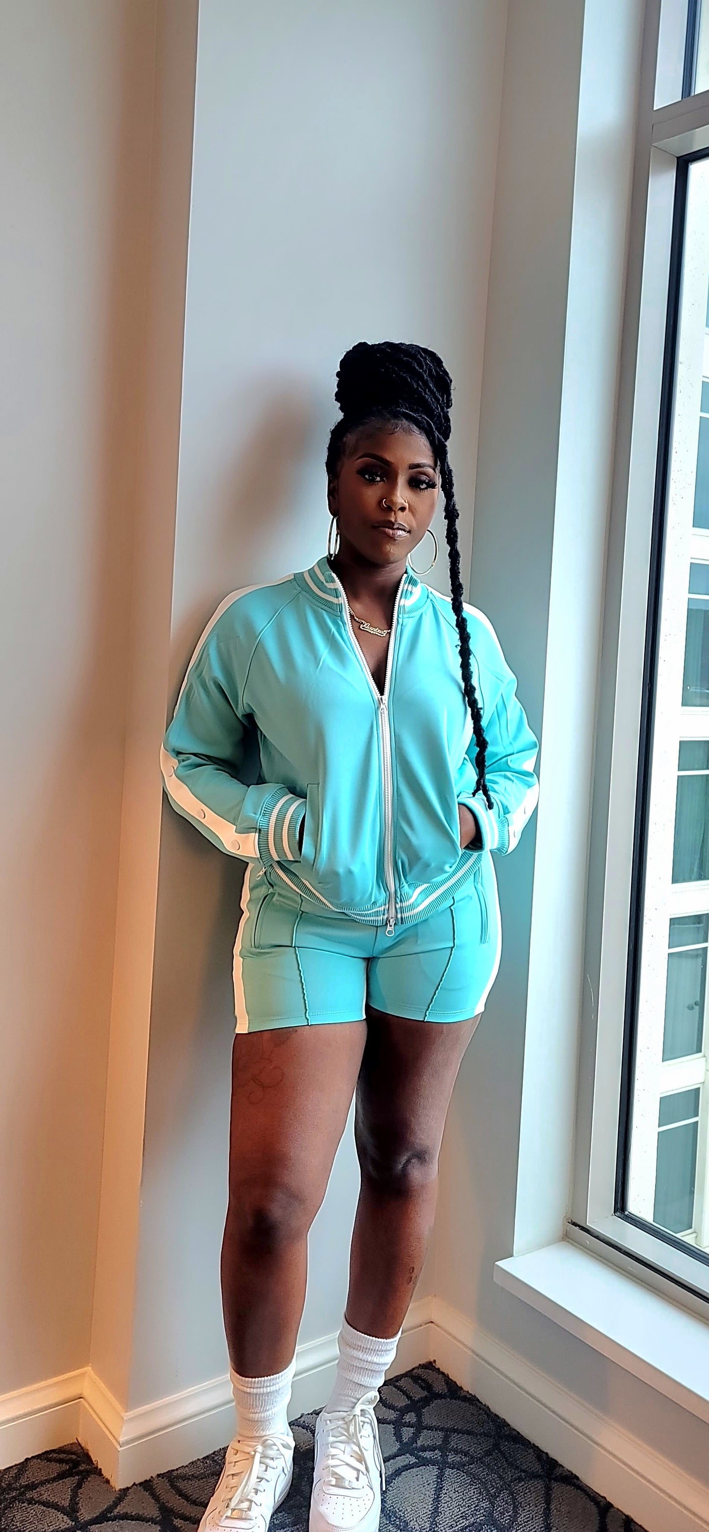 Always on the run tracksuit short set