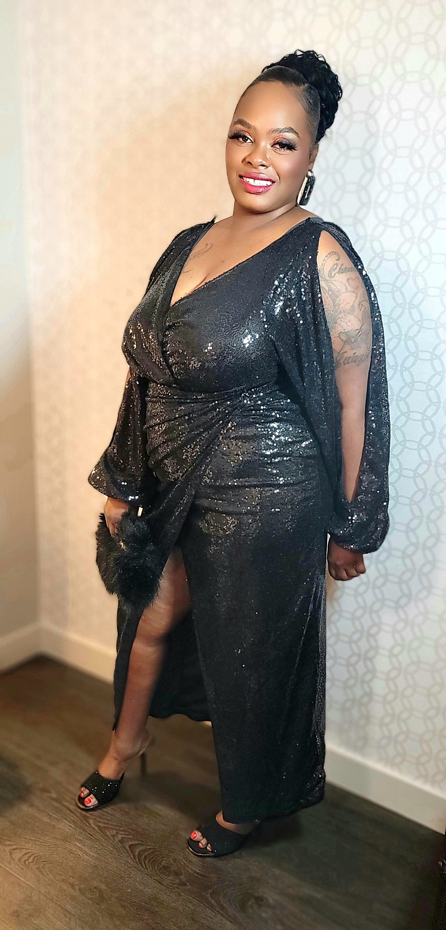 A touch of Class Black Sequins Dress