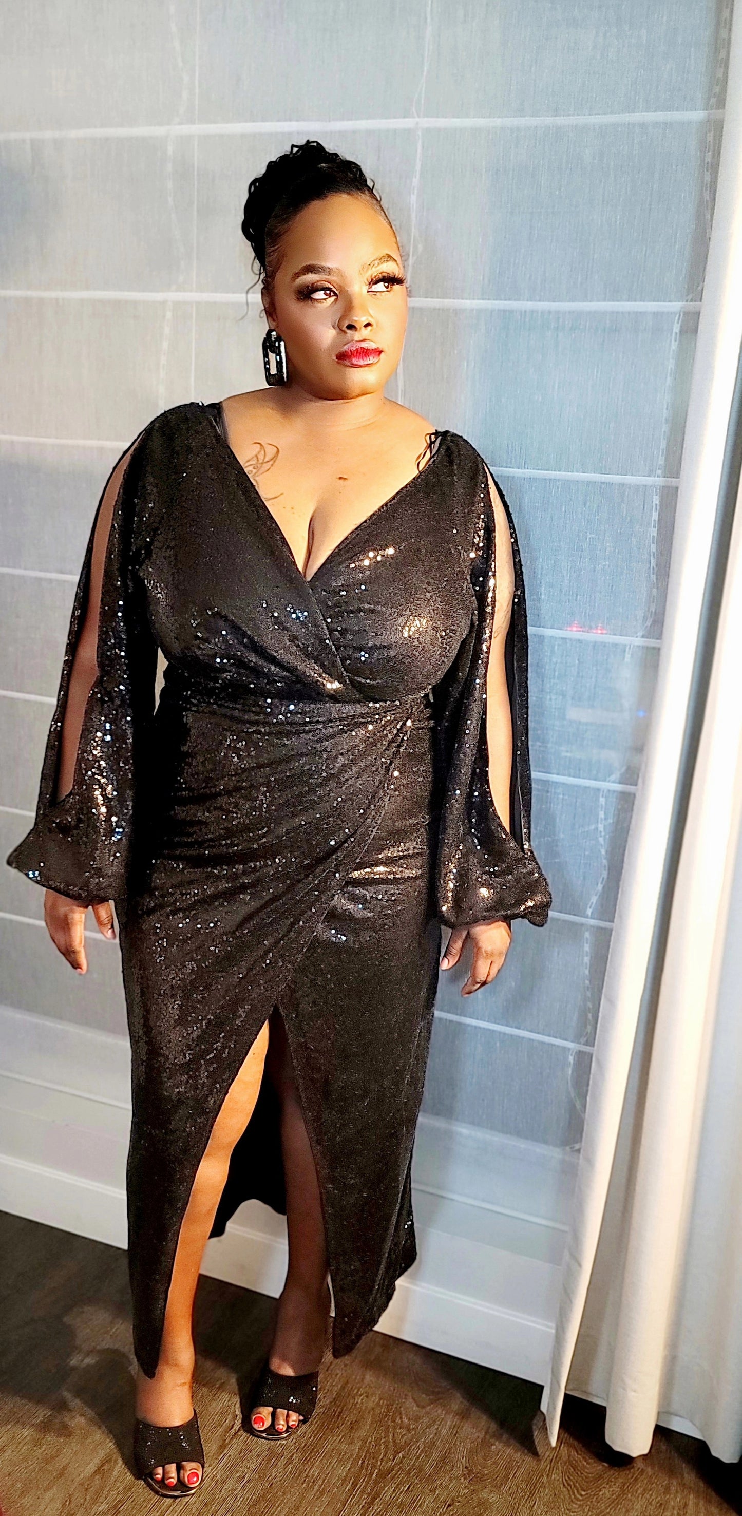 A touch of Class Black Sequins Dress