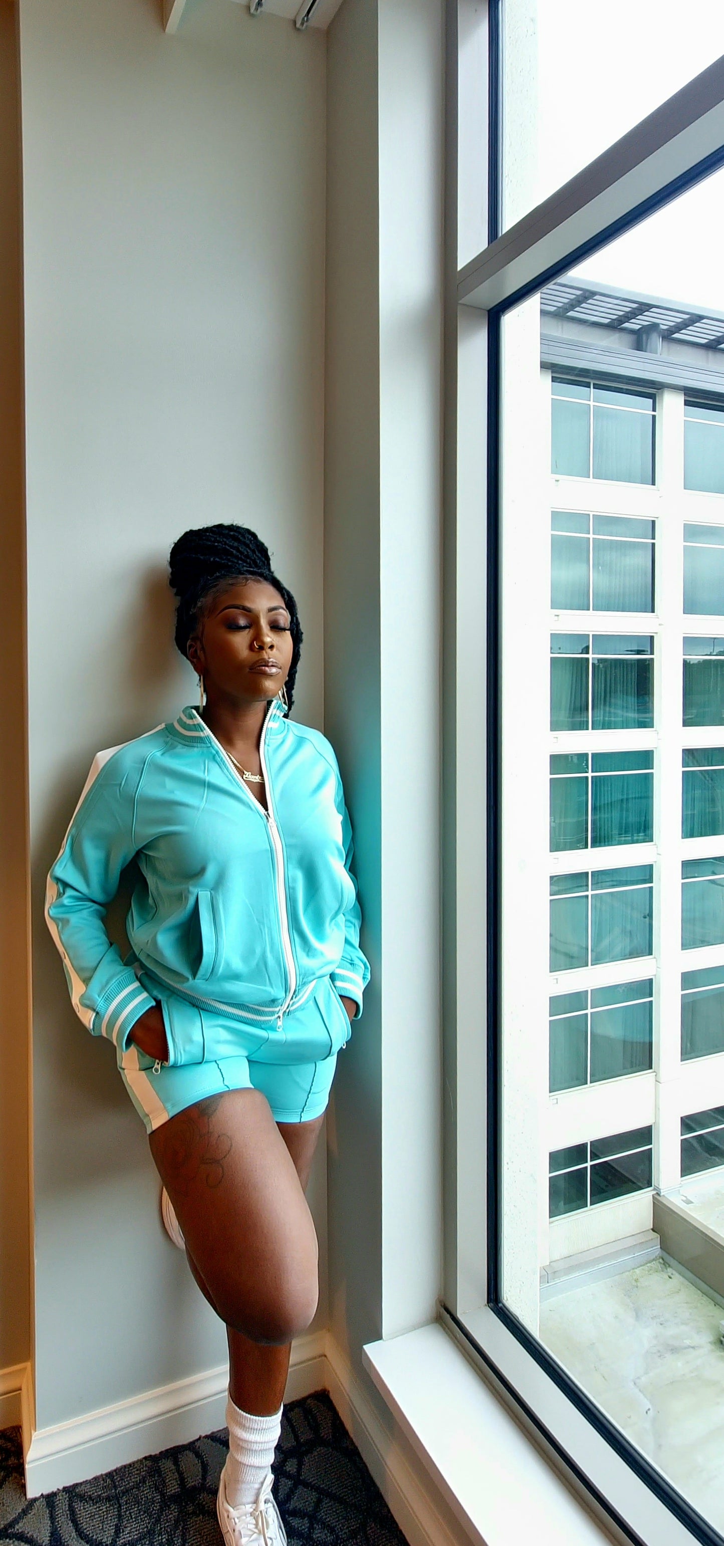 Always on the run tracksuit short set