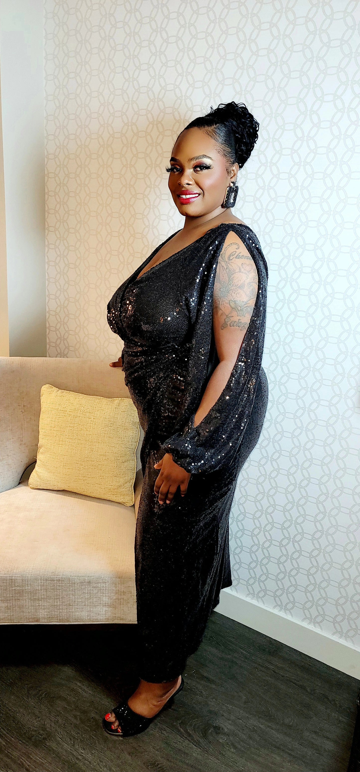 A touch of Class Black Sequins Dress
