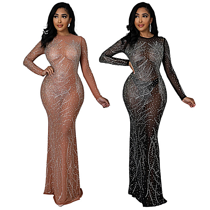 Out to the ball gown rhinestone evening dress