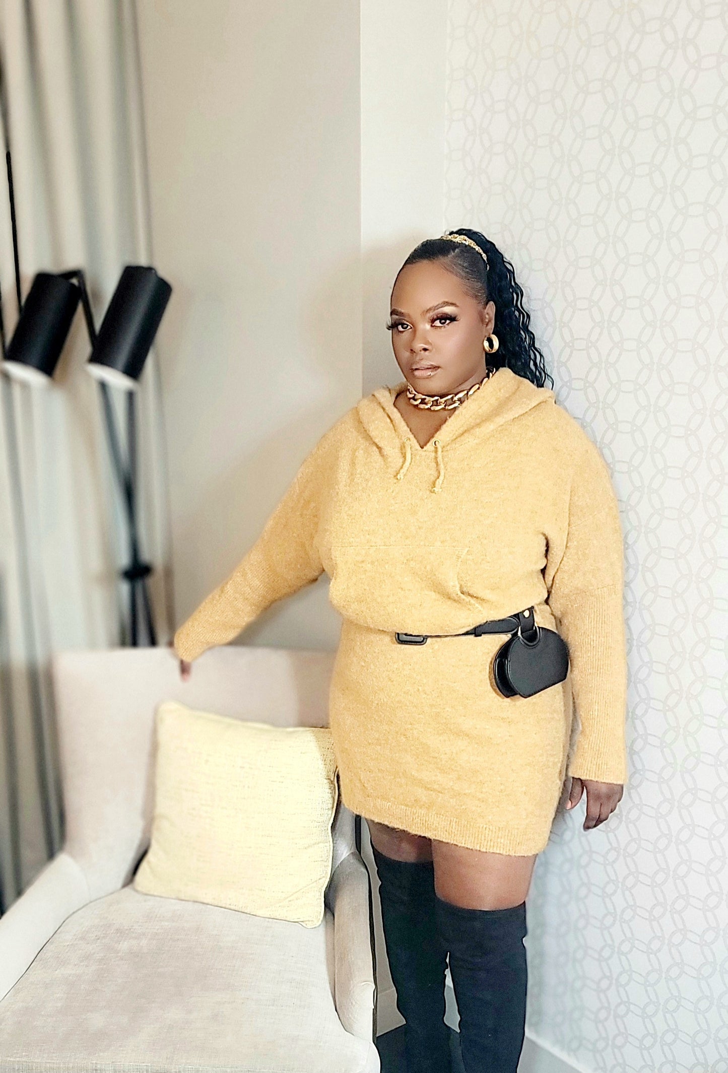 Camel Caramel Sweater Dress