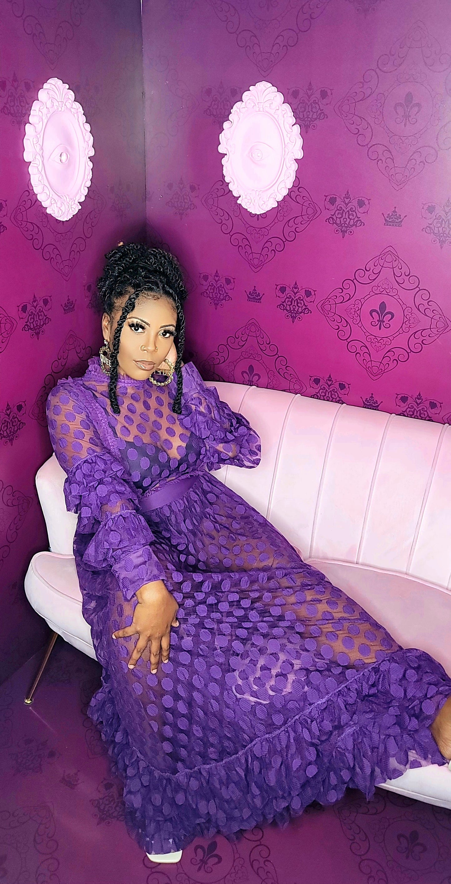 Purple Hazes Lace Dress