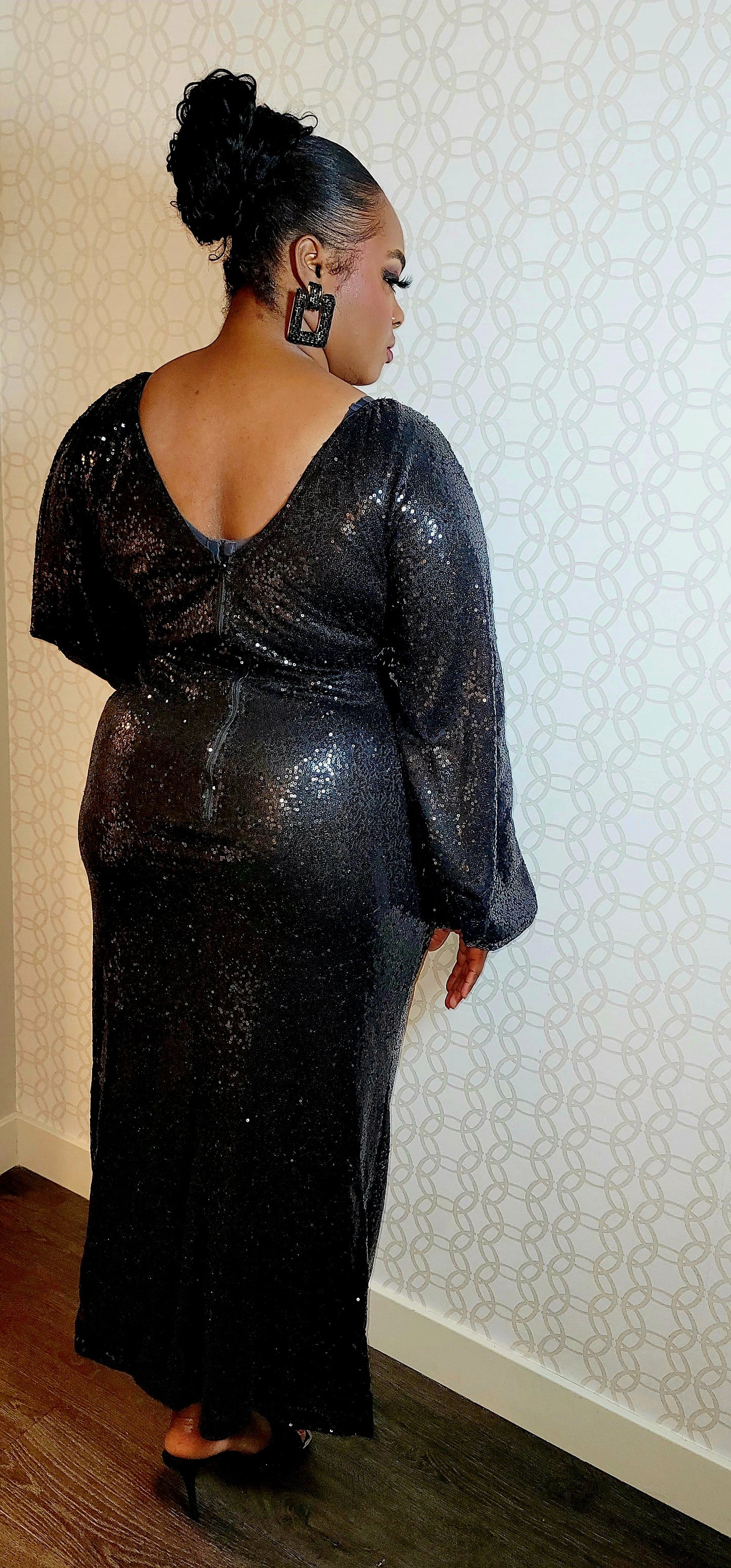 A touch of Class Black Sequins Dress