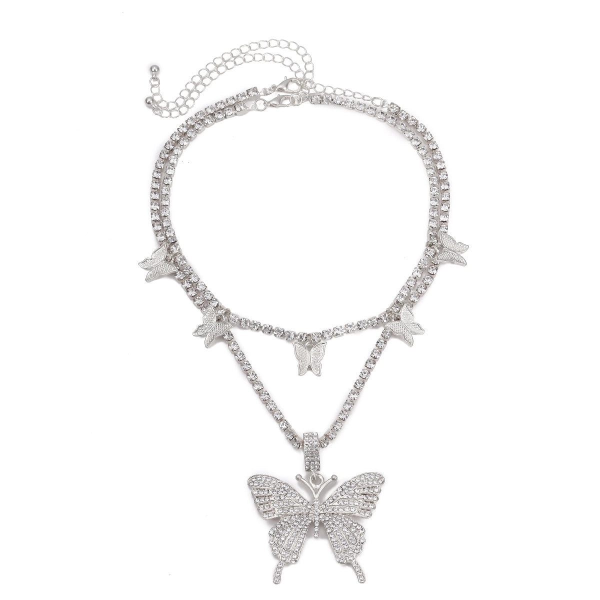 Butterfly choker necklace 2pc