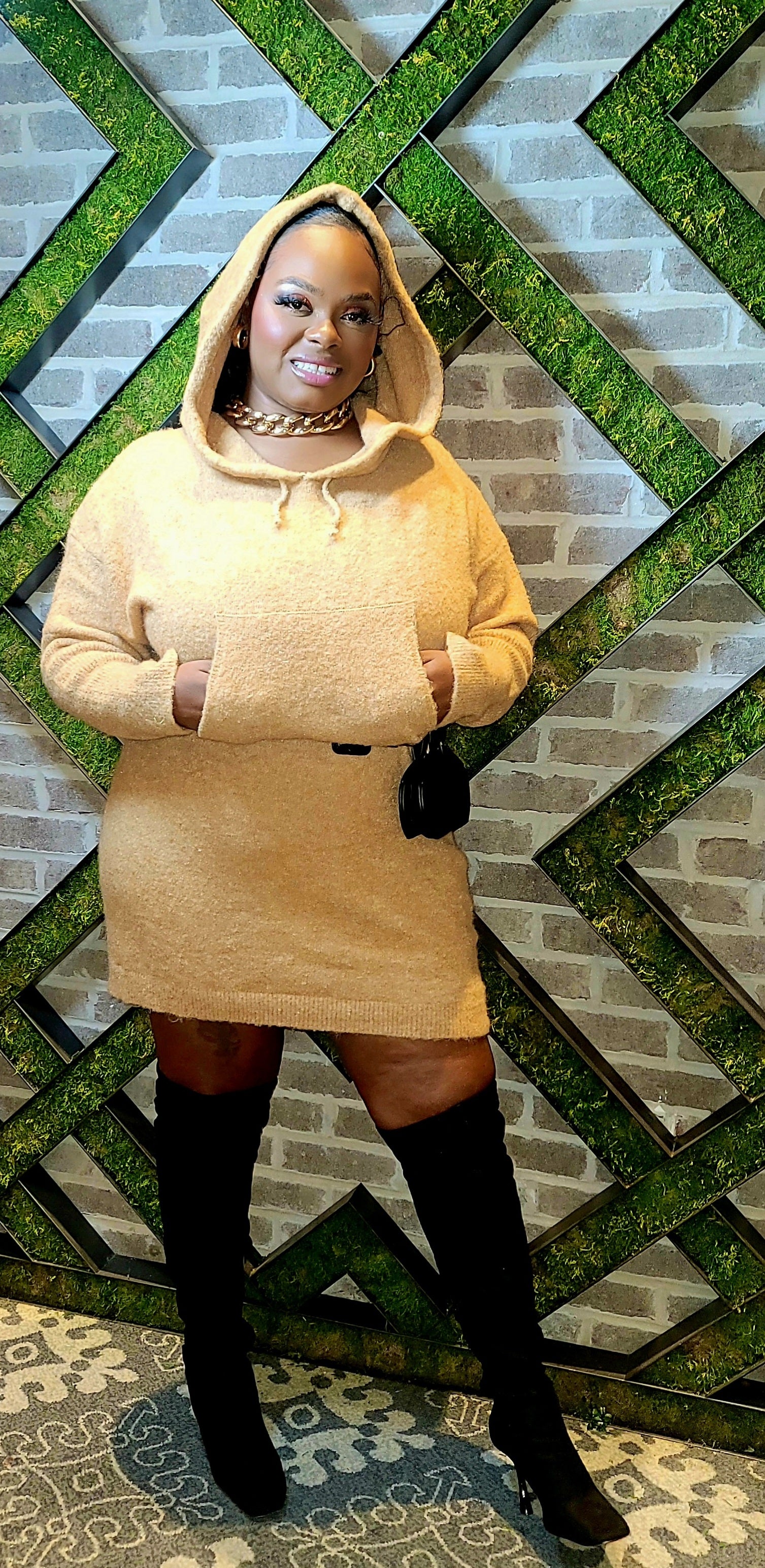 Caramel sweater dress best sale