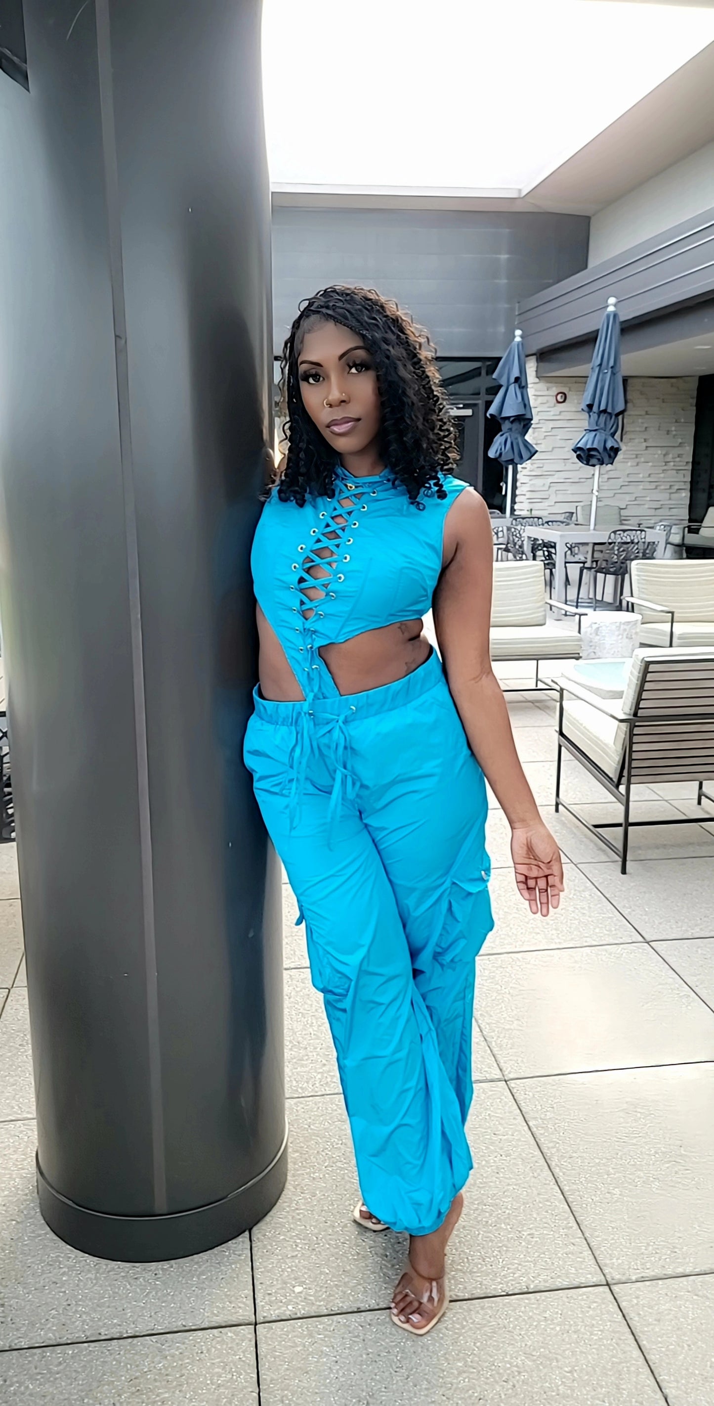 Batavia Turquoise Jogger Jumpsuit