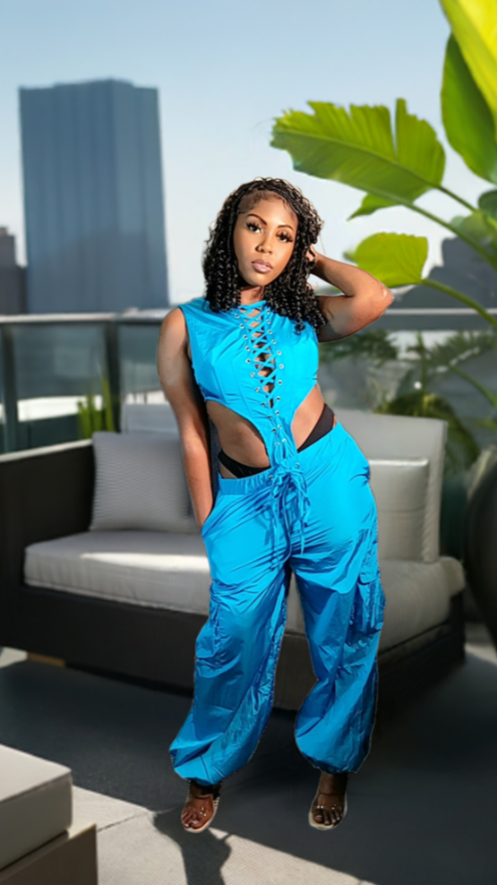 Batavia Turquoise Jogger Jumpsuit