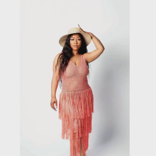 Ocean Front Fringe Maxi Dress