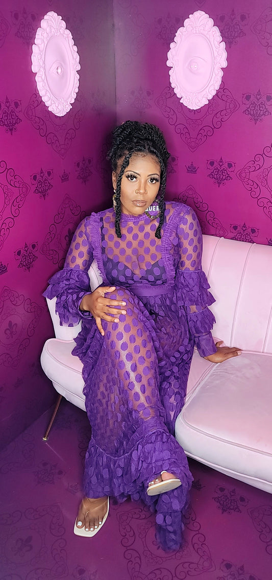 Purple Hazes Lace Dress